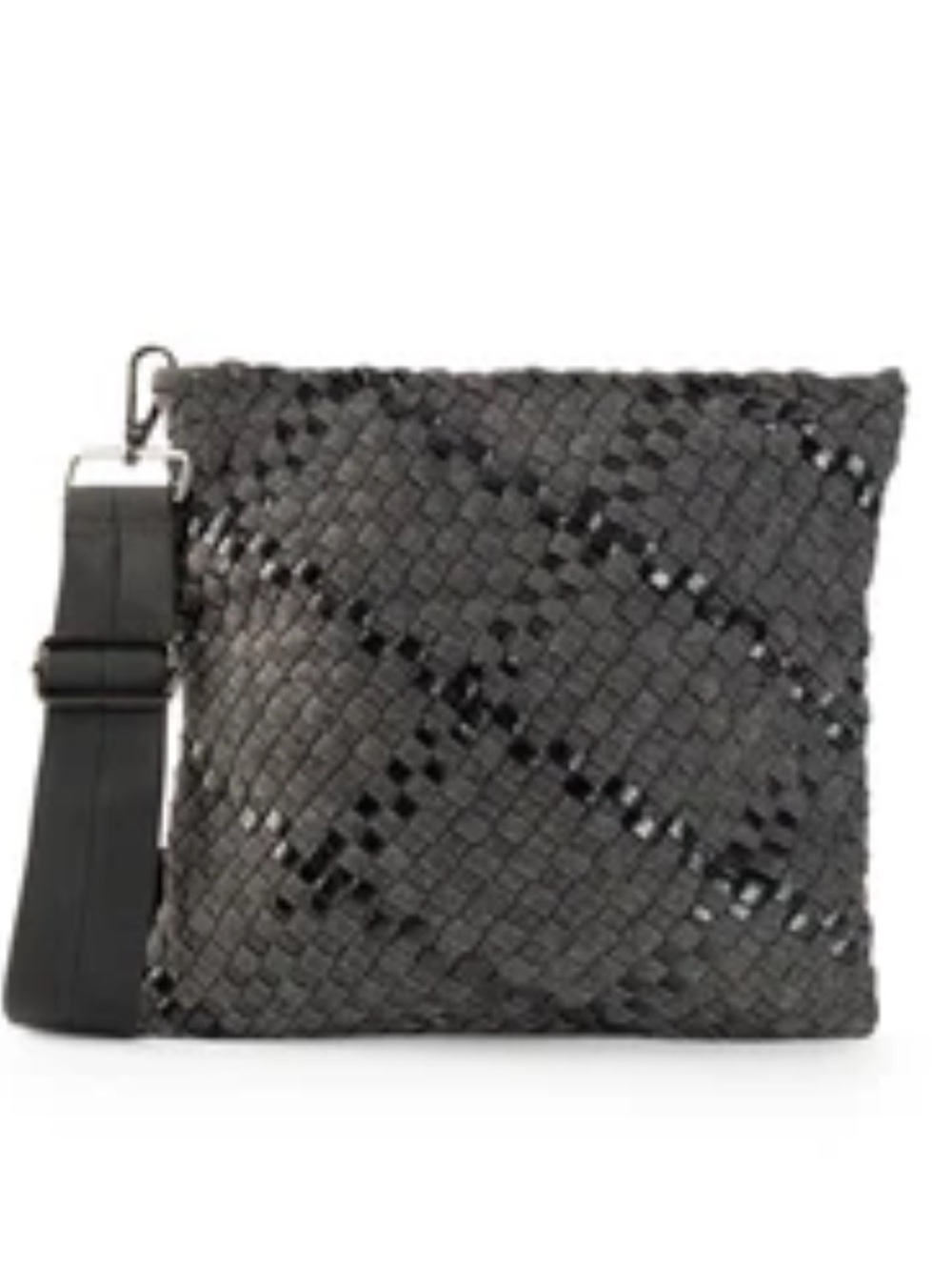 Haute Shore Val Edge Convertible Woven Crossbody Black and gray bag